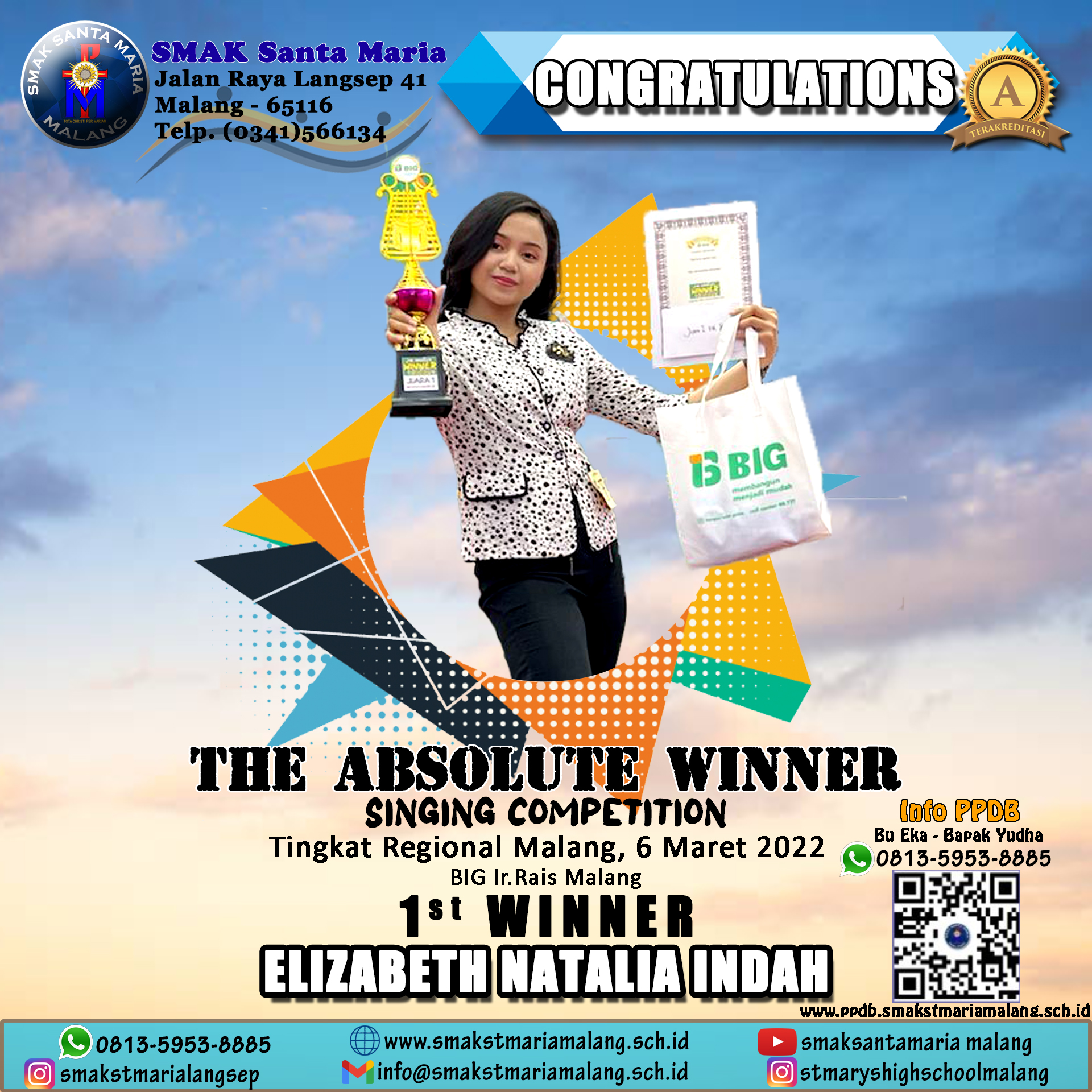 Elizabeth Natalia Juara 1 BIG Ir Rais