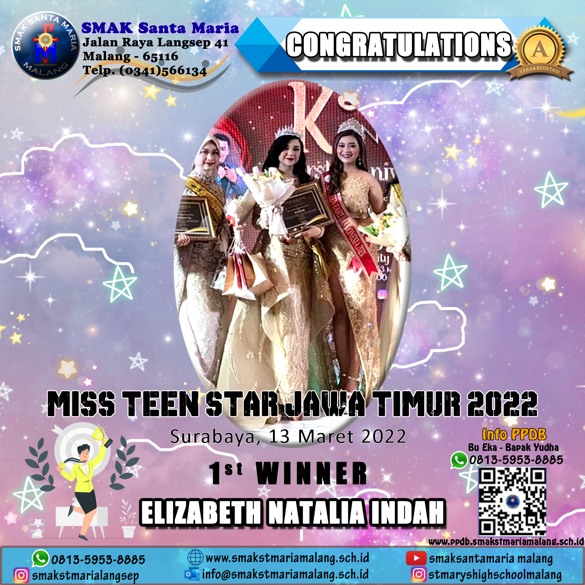 Elizabeth Natalia Juara 1 Miss Teen
