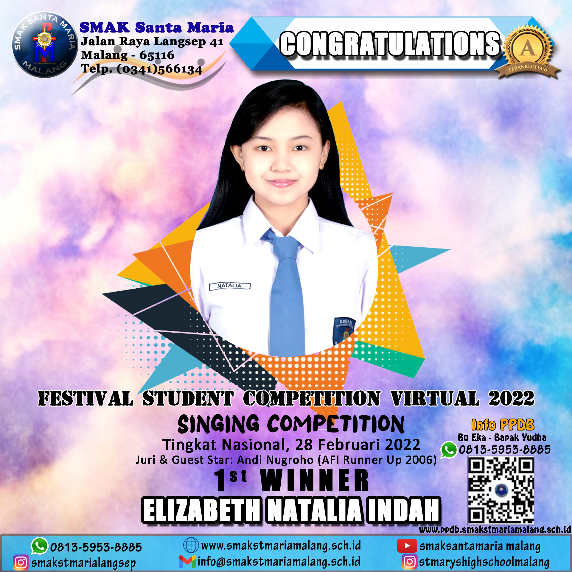 Elizabeth Natalia Juara 1