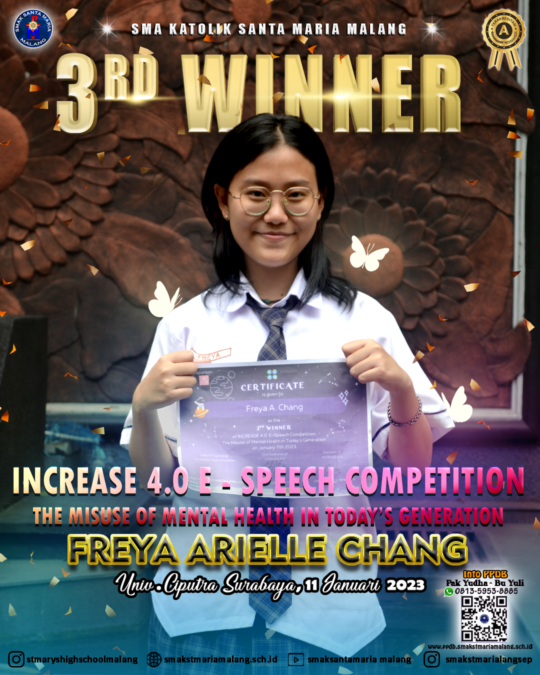 Freya Juara 3 Speech Competition