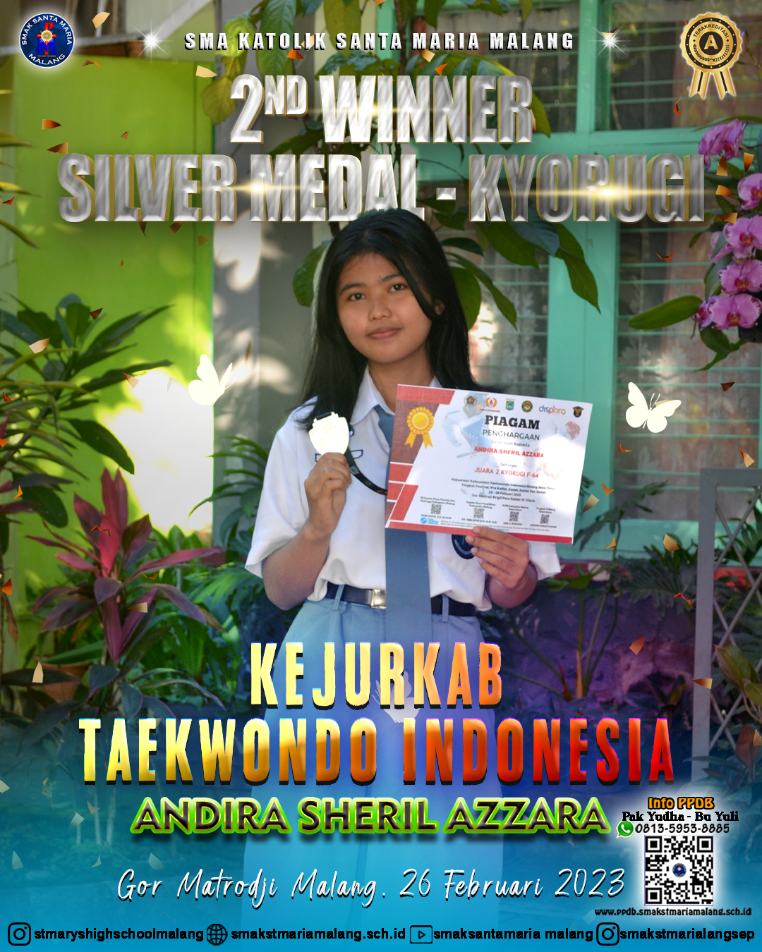 Andira Juara 2 Taekwondo